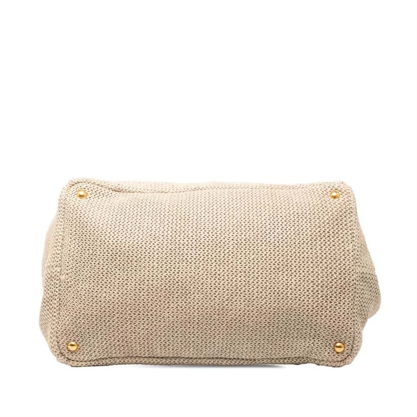 Prada Canapa Linen Satchel Brown Canvas Good condition - Inside View