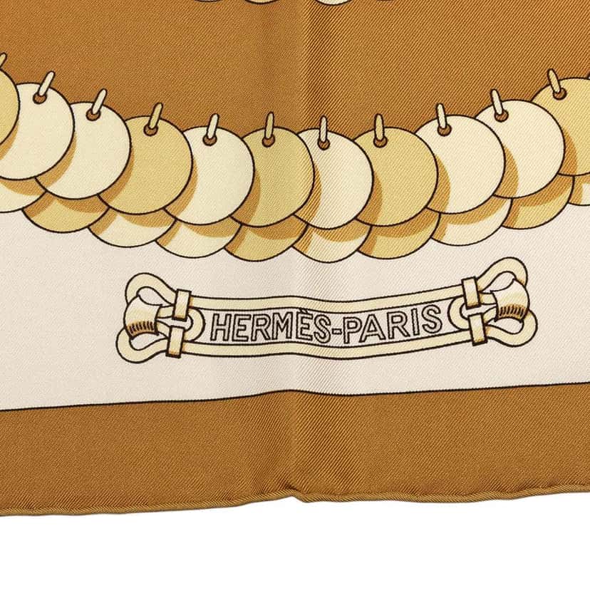 Hermès Kosmima Silk Scarf White Silk Very good condition - Box View