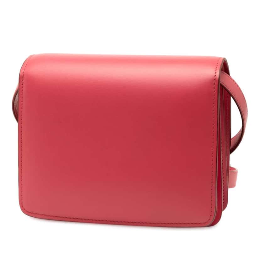 Celine Small Calfskin Classic Box Red Leather Good condition - Back View