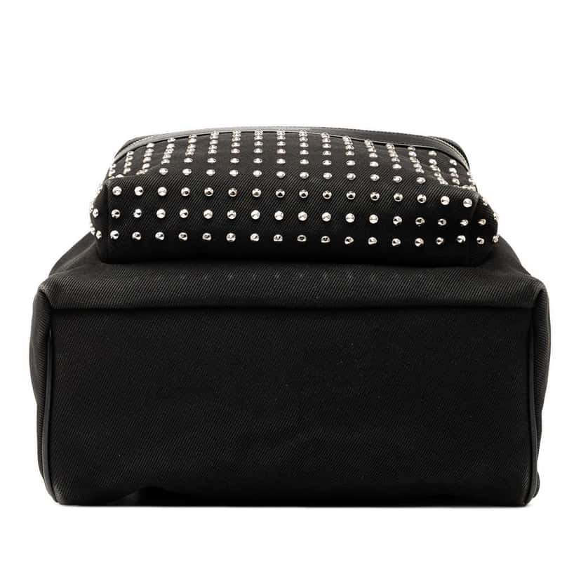 Saint Laurent Studded Canvas City Backpack Black Canvas Good condition - Inside View