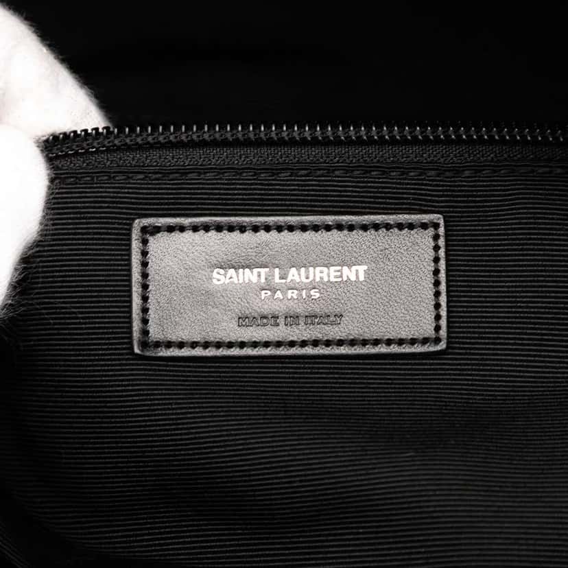 Saint Laurent Studded Canvas City Backpack Black Canvas Good condition - Box View