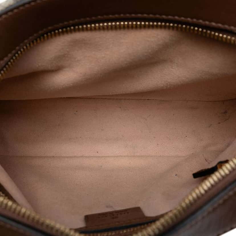 Gucci Small GG Supreme Horsebit 1955 Crossbody Brown Canvas Good condition - Model View