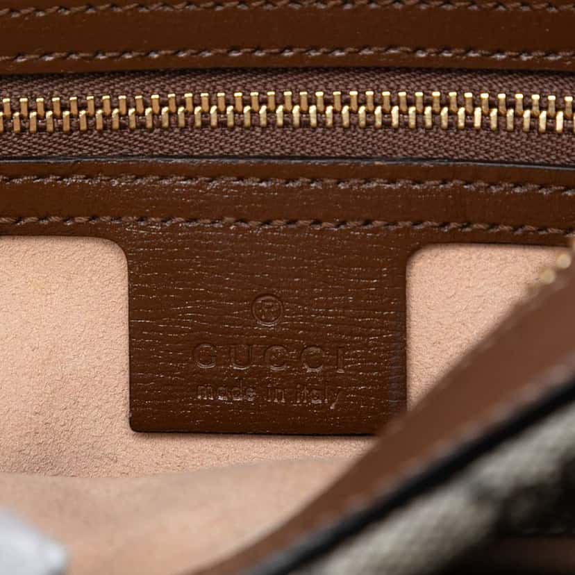 Gucci Small GG Supreme Horsebit 1955 Crossbody Brown Canvas Good condition - Box View