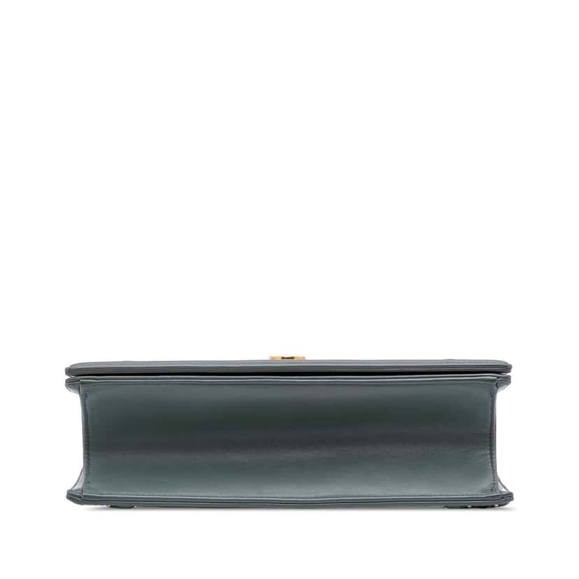 Dior Medium Studded Lambskin Diorama Flap Green Leather Good condition - Inside View