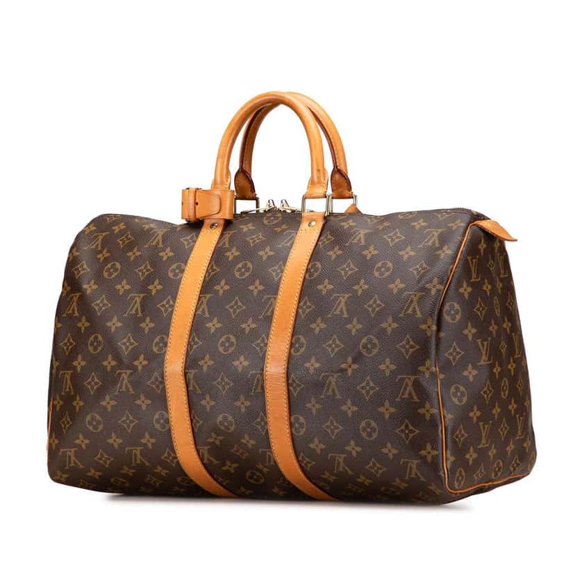 Louis Vuitton Monogram Keepall 45 Brown Canvas Good condition - Back View