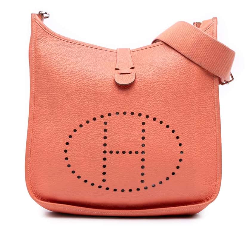 Hermès Clemence Evelyne III 29 Pink Leather Good condition - Front View