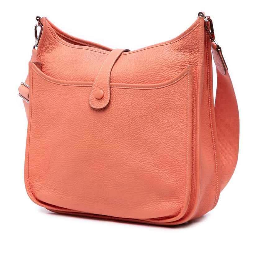 Hermès Clemence Evelyne III 29 Pink Leather Good condition - Back View