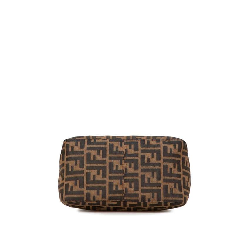 Fendi Zucca Canvas Double Flap Shoulder Bag Brown Canvas Good condition - Inside View