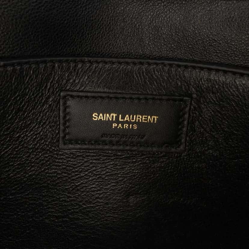Saint Laurent Quilted Calfskin Victoire Chain Crossbody Black Leather Very good condition - Box View