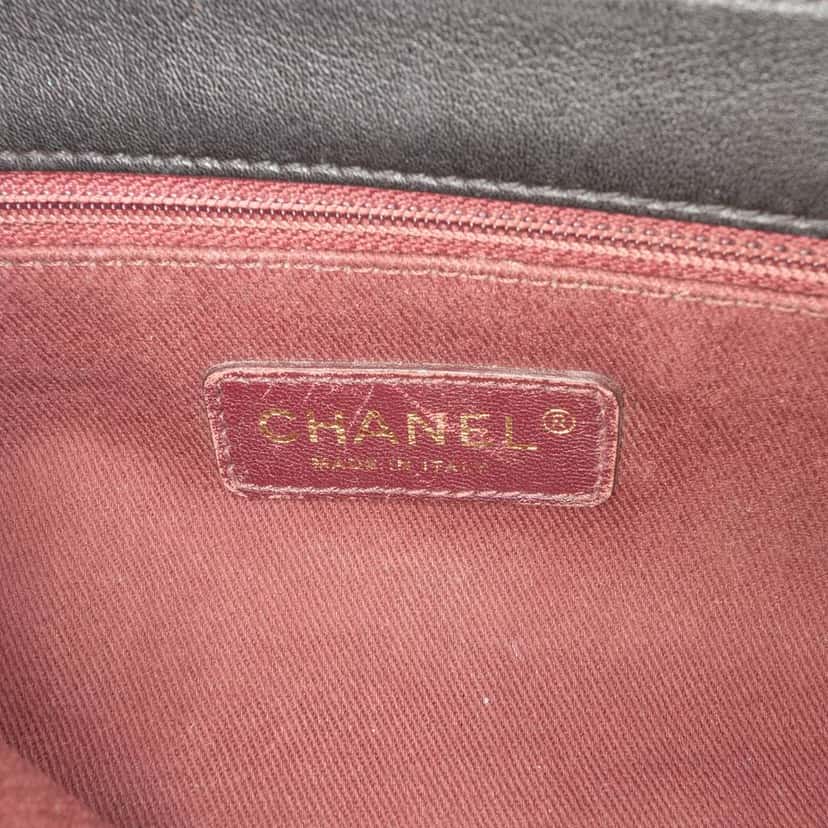 Chanel Medium Quilted Calfskin Soft Elegance Flap Black Leather Good condition - Box View