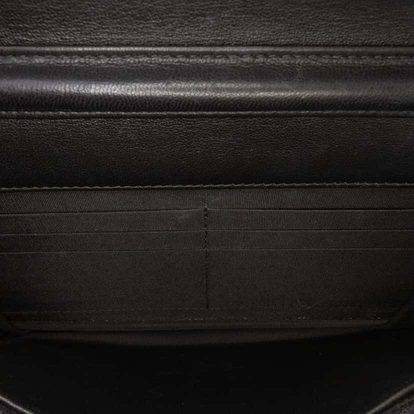 Chanel Lambskin Crystal Studded Boy Wallet on Chain Black Leather Good condition - Model View