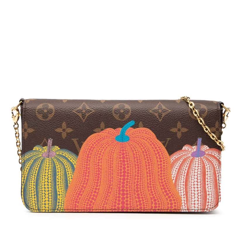 Louis Vuitton Yayoi Kusama Monogram Pumpkins Pochette Felicie Brown Good condition - Front View