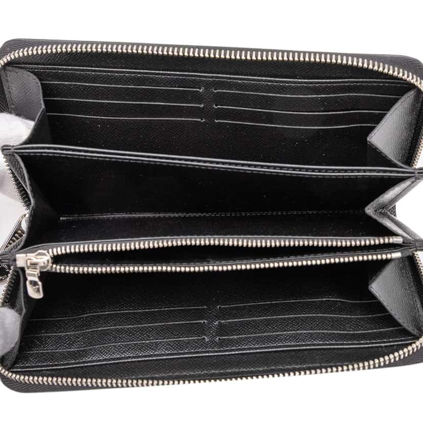 Louis Vuitton Epi Patches Zippy Wallet Black Leather Good condition - Model View