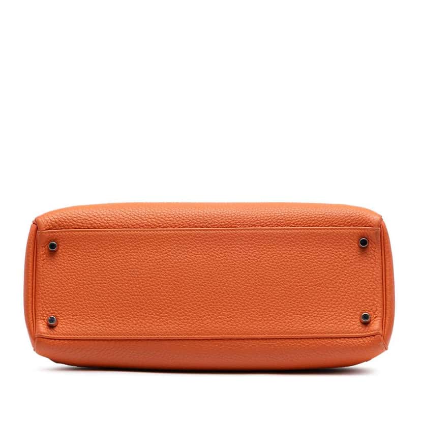 Hermès Togo Kelly II Retourne 35 Orange Leather Good condition - Inside View