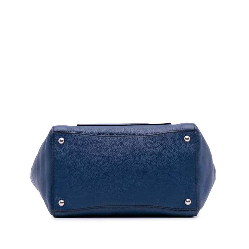 Prada Vitello Phenix Shopping Tote Blue Leather Good condition - Inside View