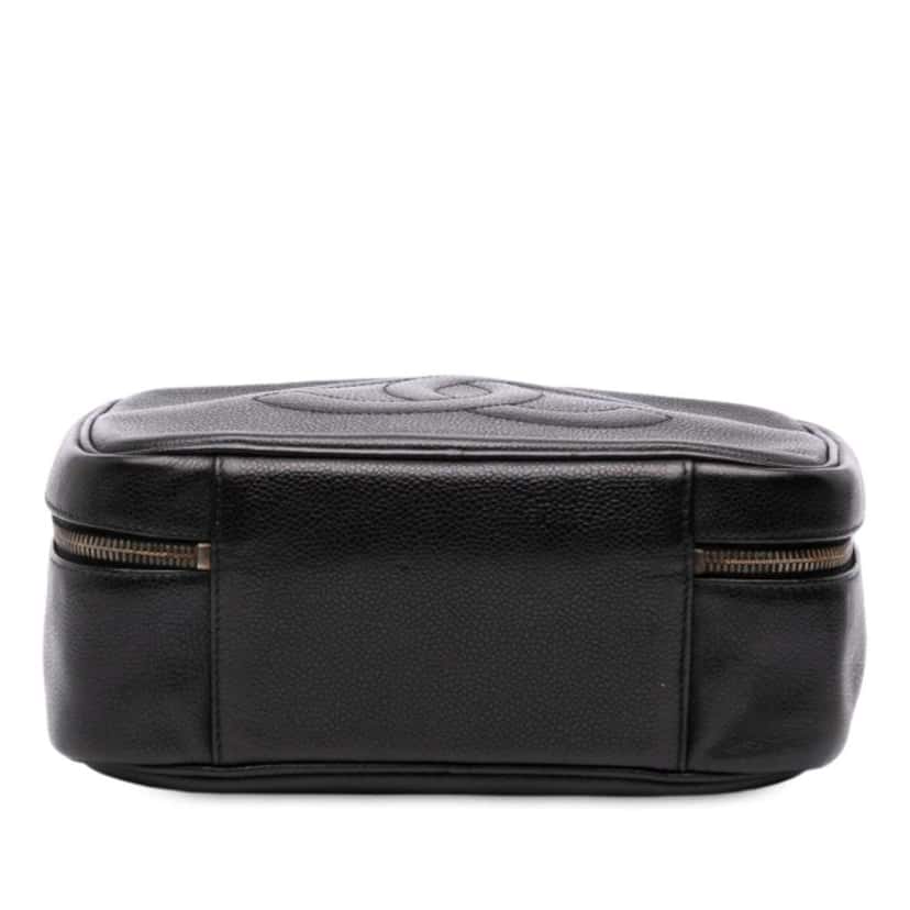 Chanel CC Caviar Vanity Case Black Leather Good condition - Inside View