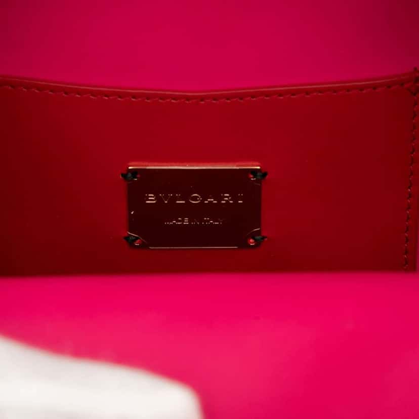 Bvlgari Leather Serpenti Cabochon Backpack Red Leather Very good condition - Box View