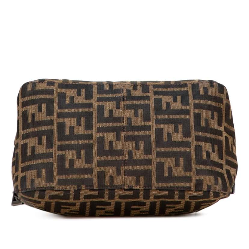 Fendi Zucca Canvas Double Flap Shoulder Bag Brown Canvas Good condition - Inside View