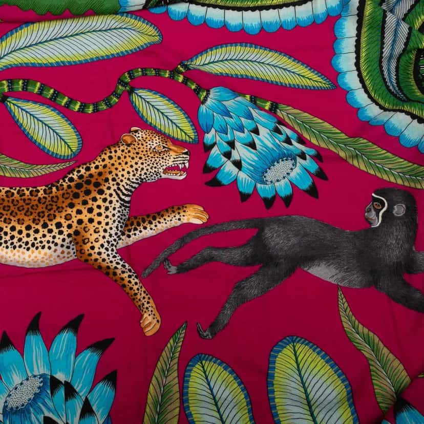 Hermès The Savana Dance Cashmere Silk Shawl Blue Wool Very good condition - Back View