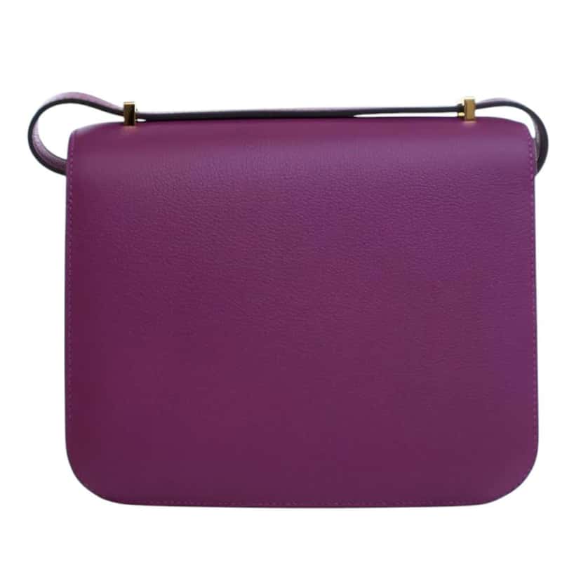 Hermès Mini Evercolor Constance 18 Purple Leather Good condition - Inside View