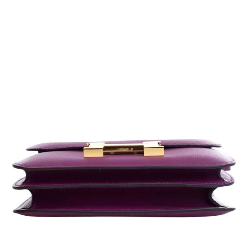 Hermès Mini Evercolor Constance 18 Purple Leather Good condition - Model View
