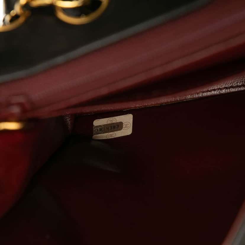 Chanel Medium Quilted Lambskin Mademoiselle Single Flap Black Leather Good condition - Box View