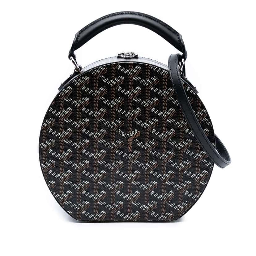 Goyard Goyardine Alto Hatbox Trunk Bag Black Canvas Good condition - Front View