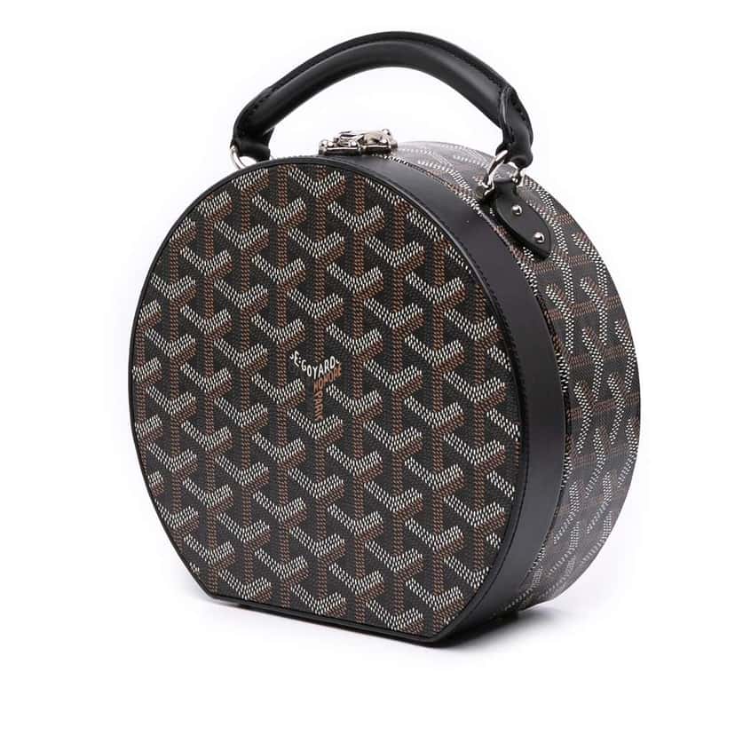Goyard Goyardine Alto Hatbox Trunk Bag Black Canvas Good condition - Back View