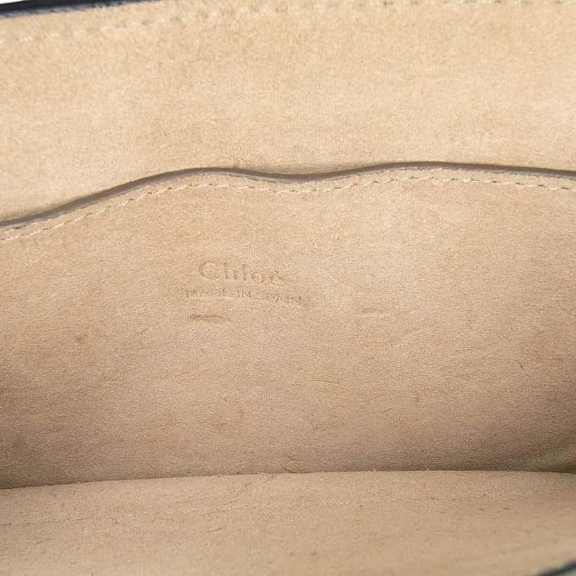 Chloé Small Suede and Calfskin Faye Crossbody Blue Leather Good condition - Box View