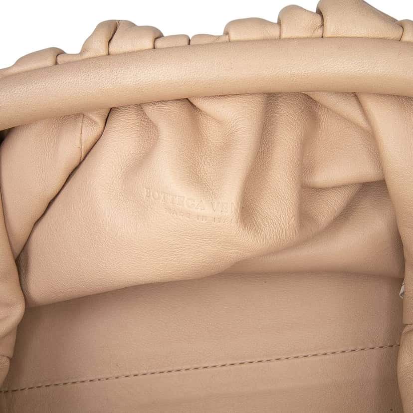 Bottega Veneta Lambskin The Mini Pouch Crossbody Brown Leather Good condition - Box View