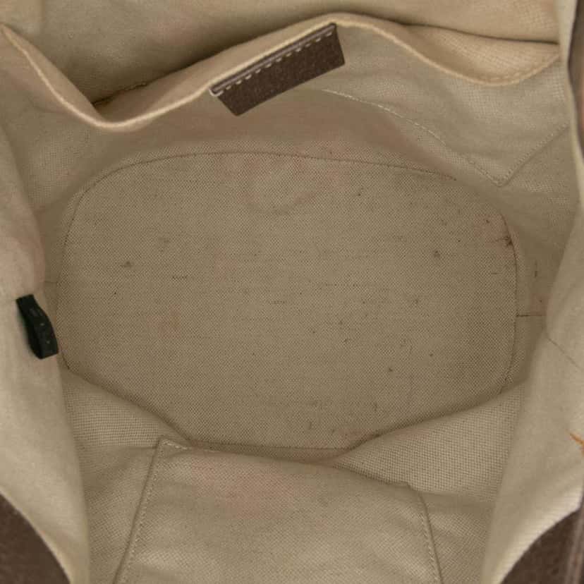 Gucci GG Supreme Neo Vintage Drawstring Bucket Bag Brown Canvas Good condition - Model View