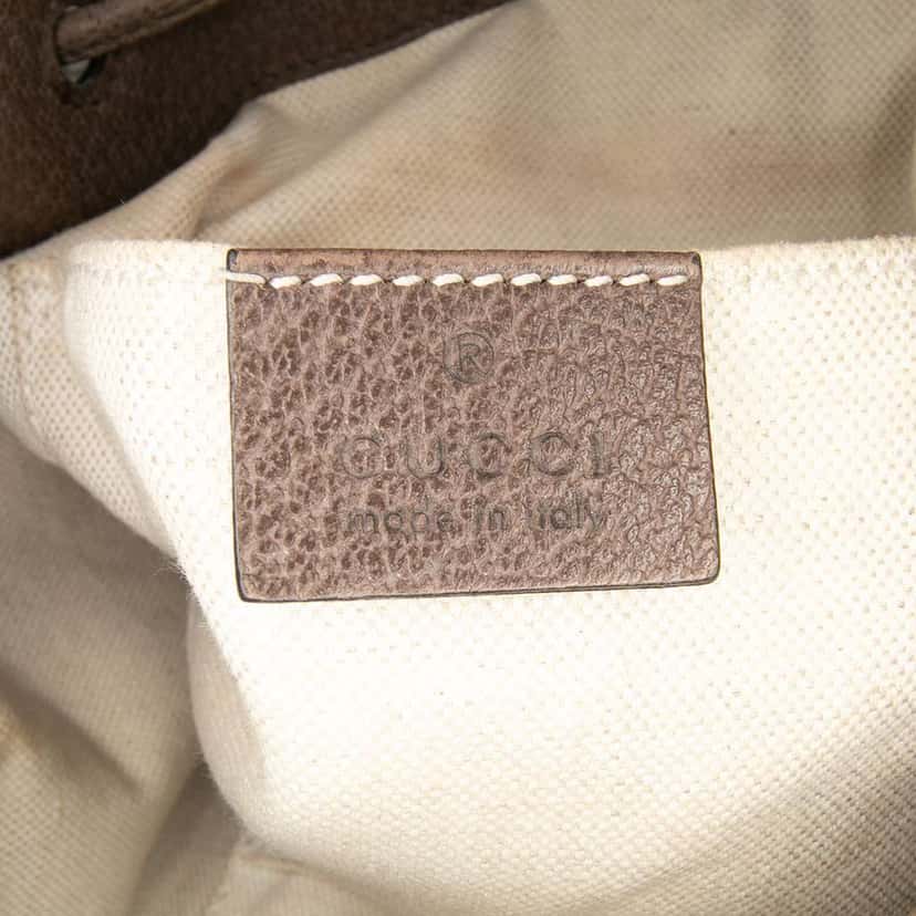 Gucci GG Supreme Neo Vintage Drawstring Bucket Bag Brown Canvas Good condition - Box View