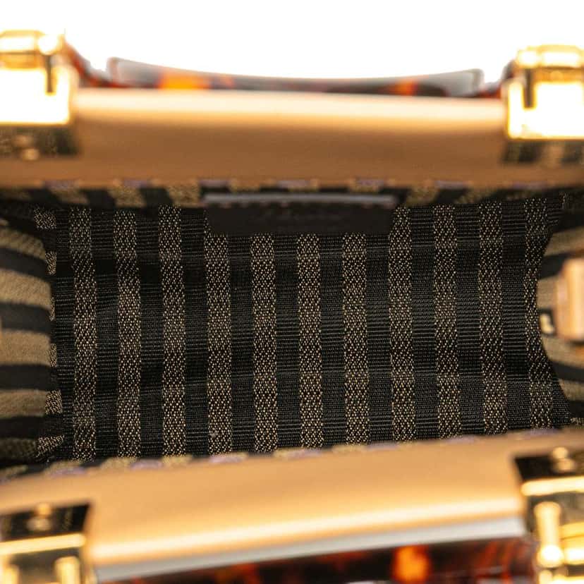 Fendi Mini Leather Sunshine Shopper Tote Brown Leather Very good condition - Model View