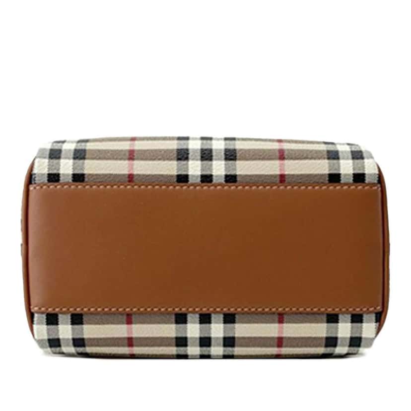 Burberry Mini House Check Coated Canvas Bowling Bag Brown Canvas Good condition - Inside View