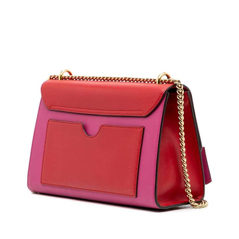 Gucci Medium Bicolor Leather Padlock Shoulder Bag Pink Leather Good condition - Back View