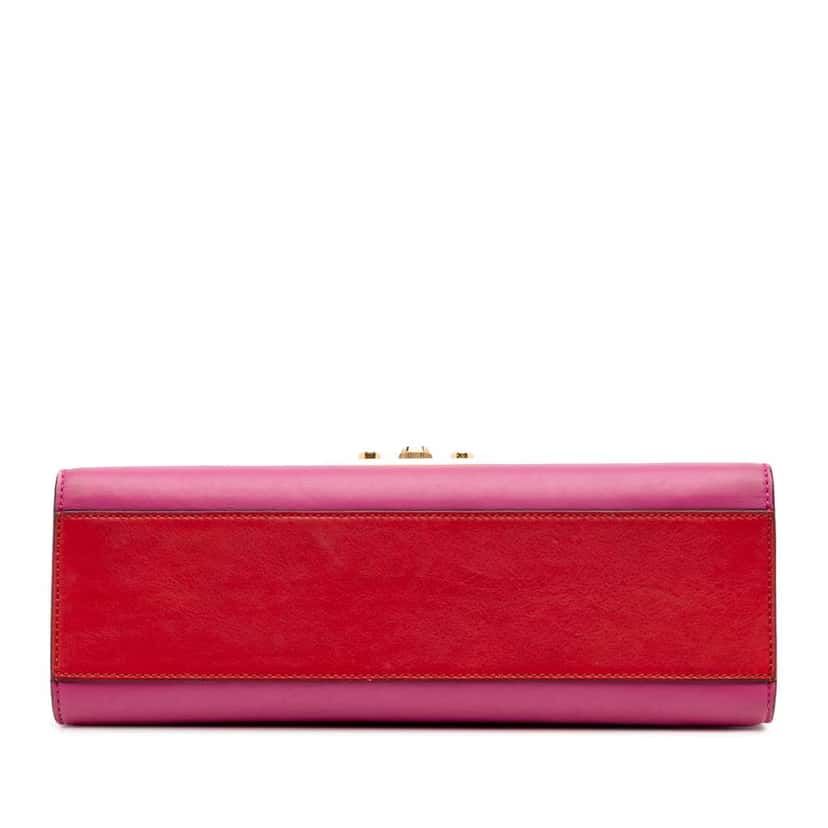 Gucci Medium Bicolor Leather Padlock Shoulder Bag Pink Leather Good condition - Inside View