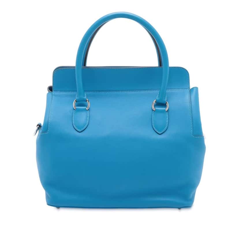 Hermès Swift Toolbox 26 Blue Leather Good condition - Back View