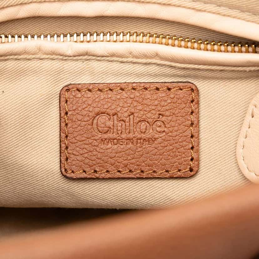 Chloé Small Pebbled Calfskin Paraty Satchel Brown Leather Good condition - Box View