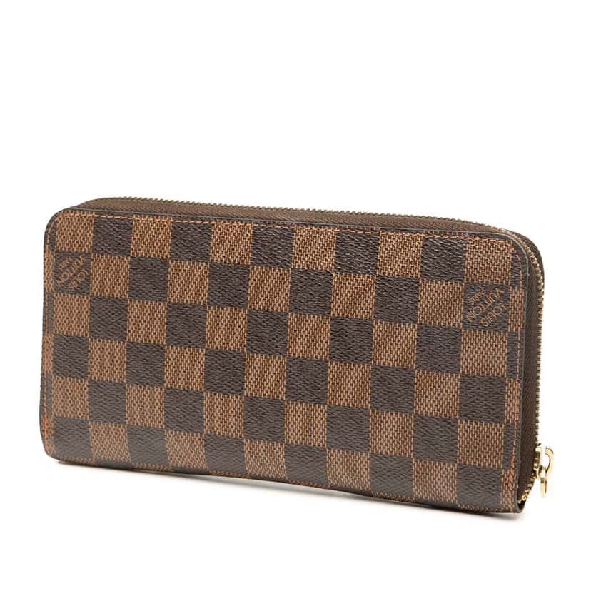 Louis Vuitton Damier Ebene Zippy Wallet Brown Good condition - Back View