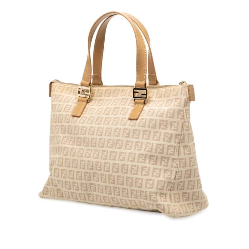 Fendi Zucchino Canvas Tote Brown Canvas Good condition - Inside View