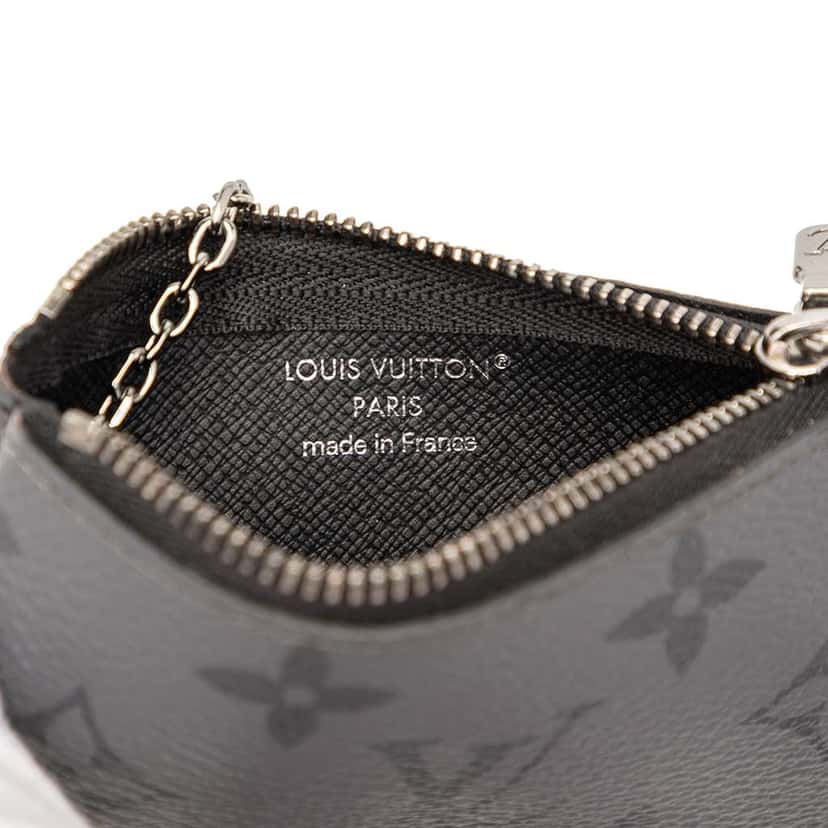 Louis Vuitton Monogram Eclipse Reverse Key Pouch Grey Good condition - Box View