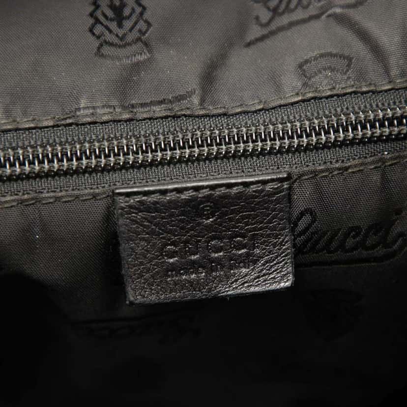 Gucci Guccissima Business Bag Black Leather Fair condition - Box View