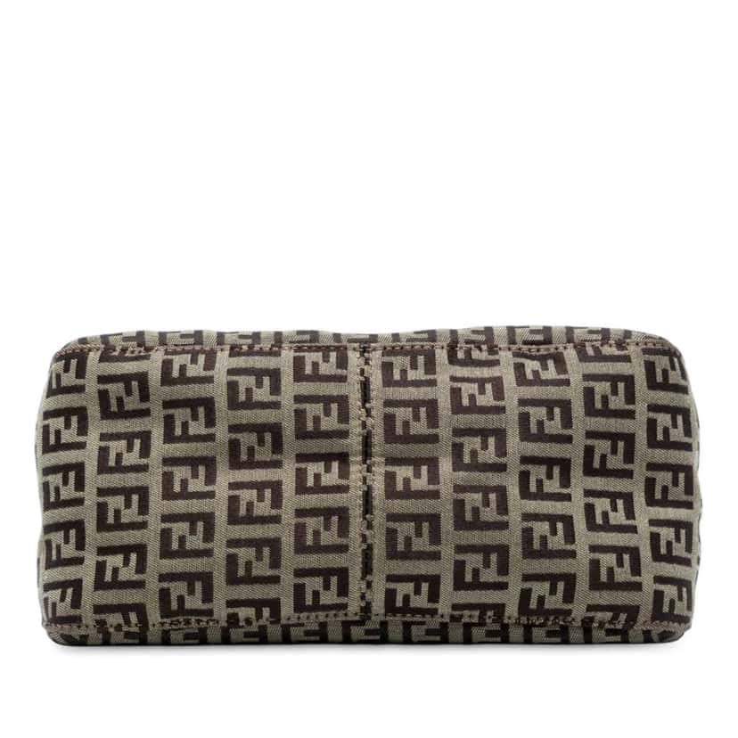 Fendi Mini Zucchino Canvas Mamma Forever Brown Canvas Good condition - Inside View