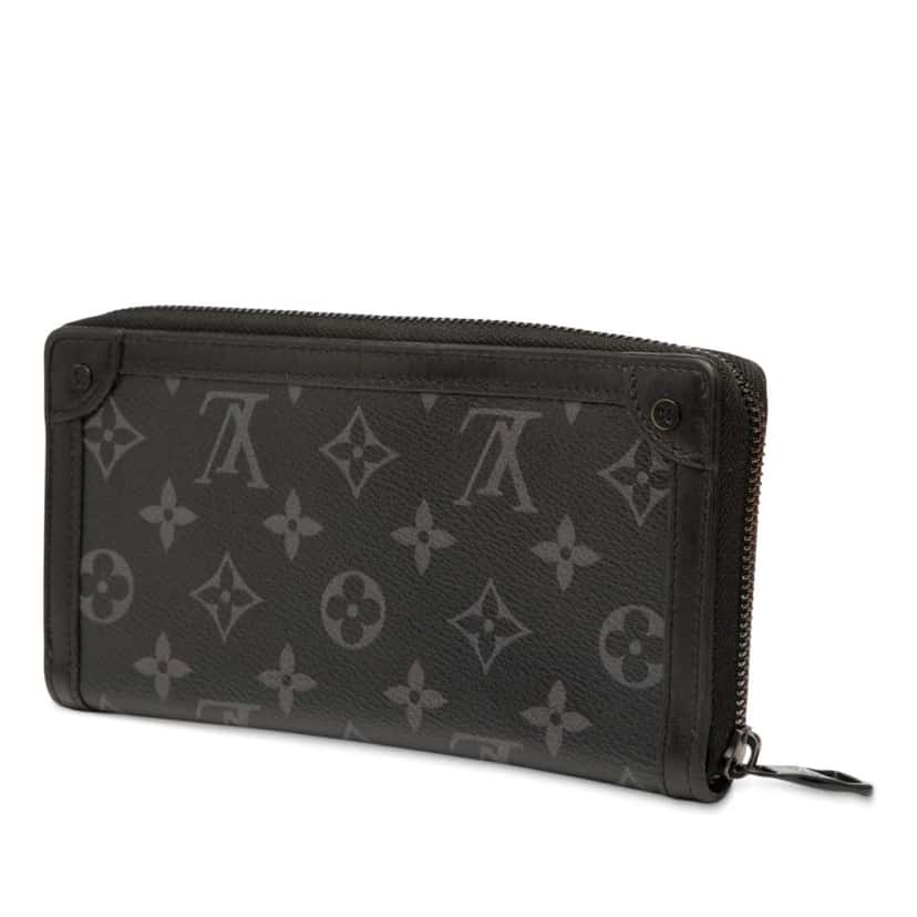 Louis Vuitton Monogram Eclipse Trunk Zippy Wallet Black Good condition - Back View