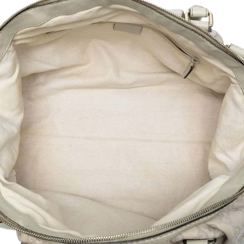 Gucci Guccissima Sukey Satchel Brown Leather Fair condition - Model View