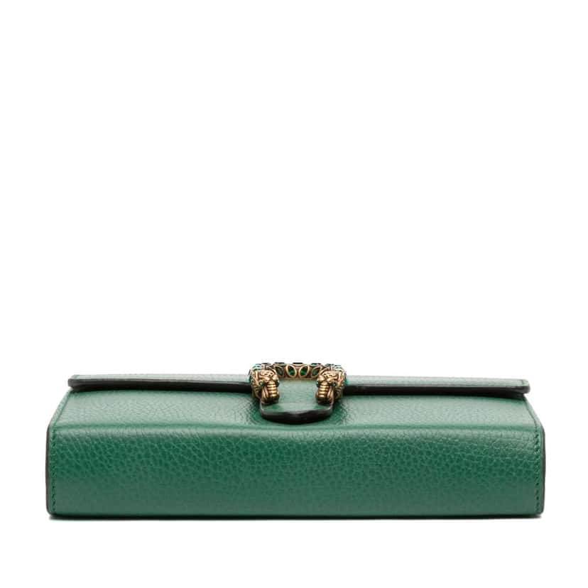 Gucci Leather Dionysus Wallet on Chain Green Leather Good condition - Inside View