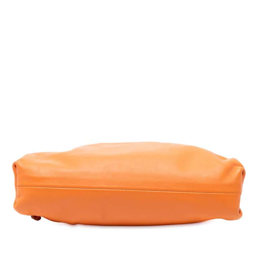 Bottega Veneta Lambskin The Mini Pouch Crossbody Orange Leather Good condition - Inside View