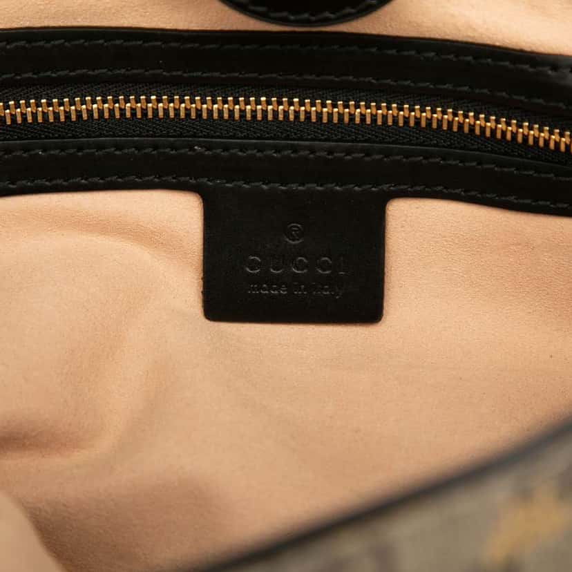 Gucci Small GG Supreme Bees Soft Tote Brown Canvas Good condition - Box View