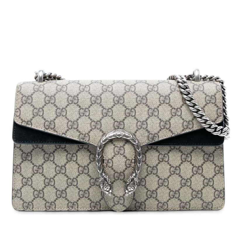 Gucci Medium GG Supreme Dionysus Shoulder Bag Brown Canvas Good condition - Front View