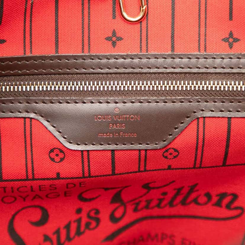 Louis Vuitton Damier Ebene Neverfull MM Brown Good condition - Box View